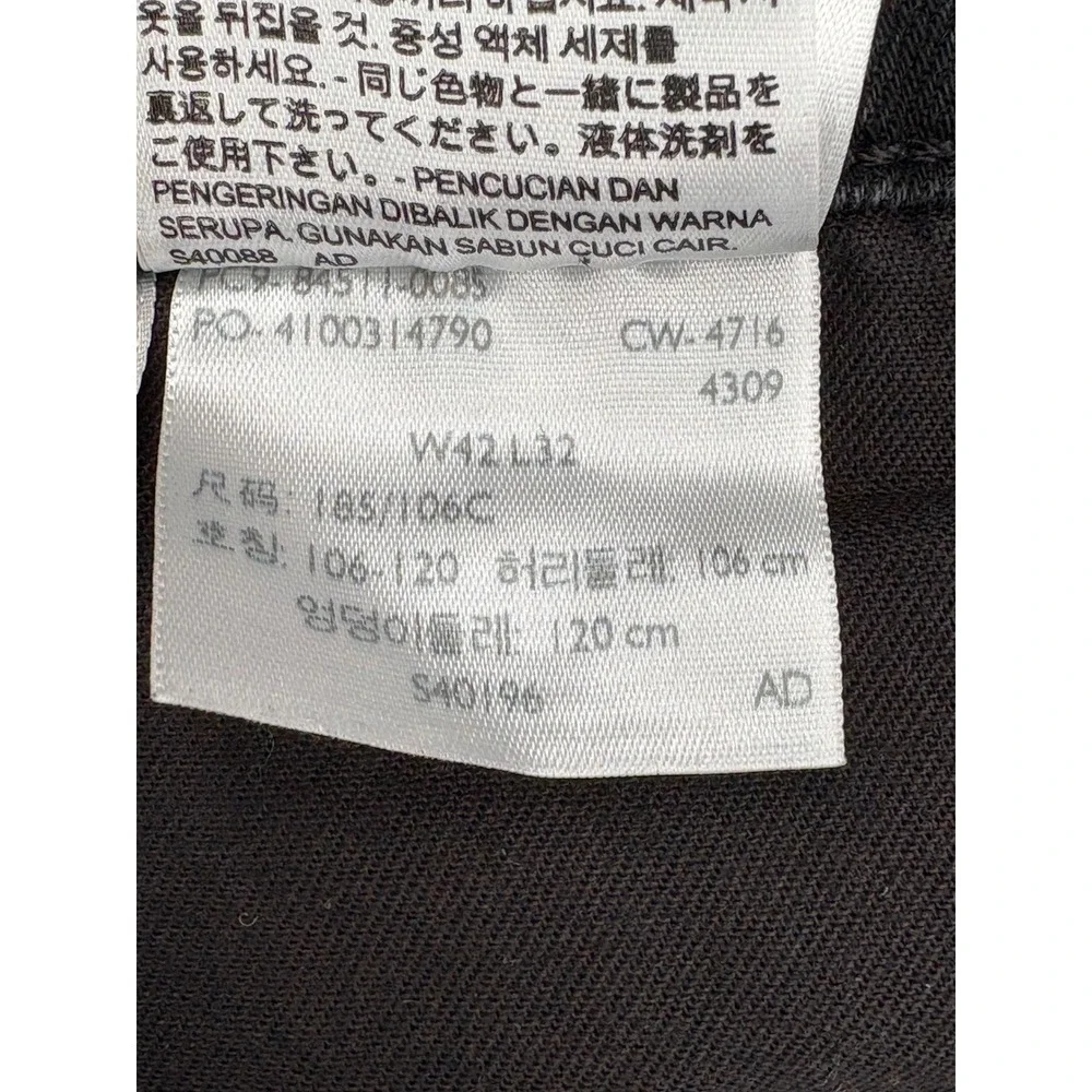 Levi's 511 Slim‎ Fit Jeans Black Stretch Denim 42x32